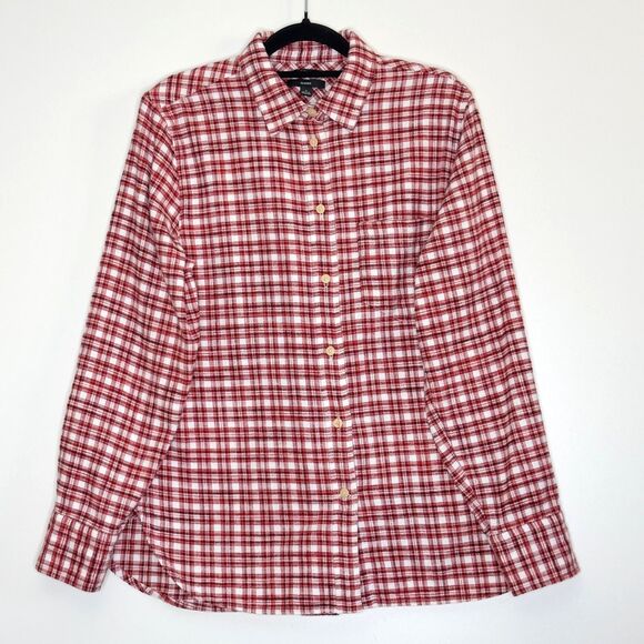 J. Crew 2023 Classic-fit Flannel Shirt Tartan Plaid Women's Size 6 - Picture 8 of 8